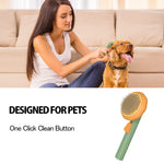 Self Cleaning Cat Slicker Brush | Cat Grooming Brush for Loose Fur, Undercoat & Tangled Hair