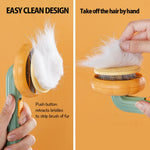 Self Cleaning Cat Slicker Brush | Cat Grooming Brush for Loose Fur, Undercoat & Tangled Hair
