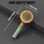 Self Cleaning Cat Slicker Brush | Cat Grooming Brush for Loose Fur, Undercoat & Tangled Hair