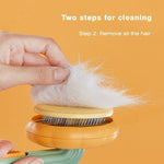 Self Cleaning Cat Slicker Brush | Cat Grooming Brush for Loose Fur, Undercoat & Tangled Hair