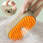 3-in-1 Steam Pet Grooming Brush | Cat & Dog Steam Brush for Hair Removal, Detangling & Massage