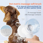 Automatic Foaming Pet Bath Brush | Dog & Cat Shampoo Brush with Soap Dispenser & Massage Grooming Tool