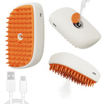 USB Rechargeable Pet Steam Brush | Cat Grooming Brush Spray Massage Comb for Easy Fur Care