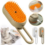 3-in-1 Steam Pet Grooming Brush | Cat & Dog Steam Brush for Hair Removal, Detangling & Massage