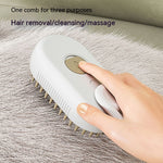 3-in-1 Steam Pet Grooming Brush | Cat & Dog Steam Brush for Hair Removal, Detangling & Massage
