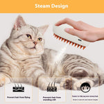 USB Rechargeable Pet Steam Brush | Cat Grooming Brush Spray Massage Comb for Easy Fur Care