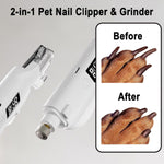 2-in-1 Cat Nail Clipper & Grinder with LED Light | Pet Nail Care Tool for Gentle Cat Grooming